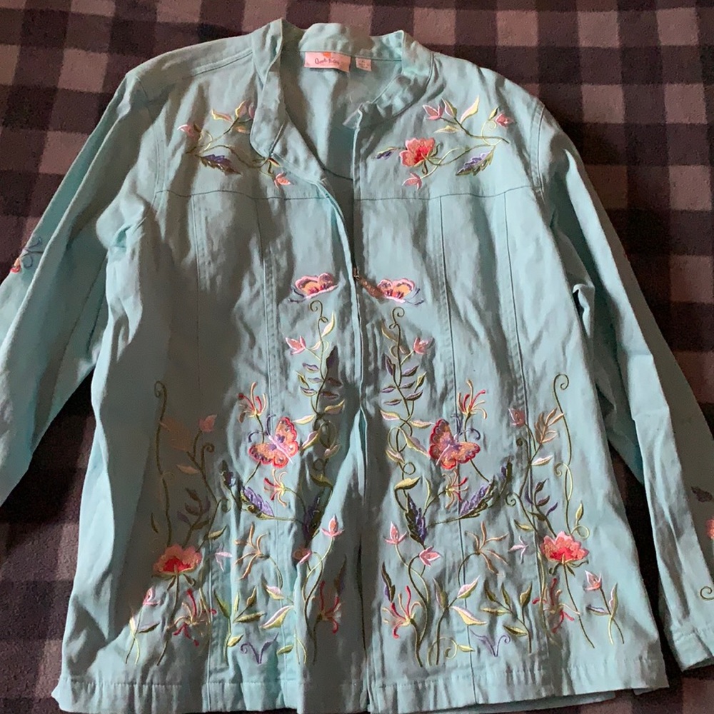 Quacker factory blue jacket